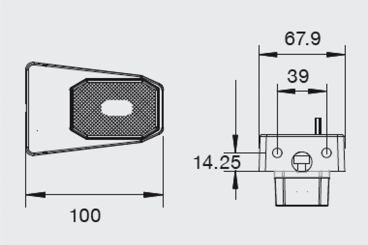 Positionslygte LED med holder