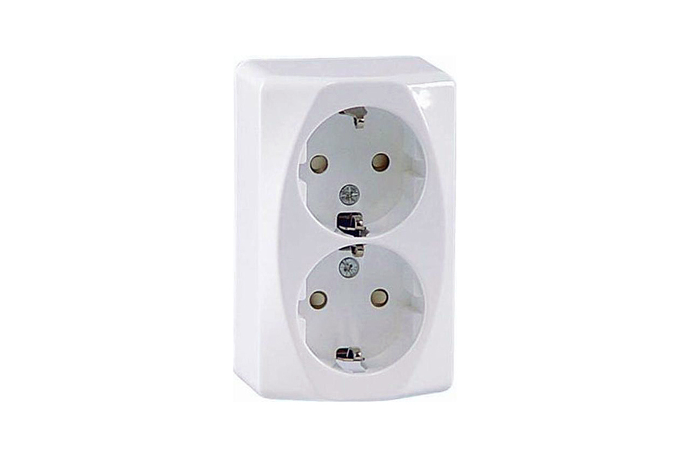 Variant Stikkontakt Dobb. Udv Schuko Hvid (Würth-MC)