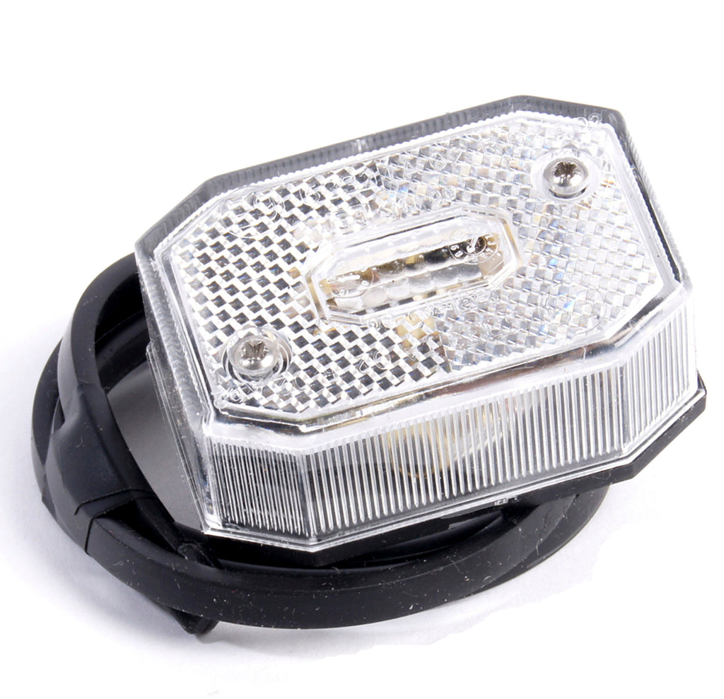 Brenderup Positionslygte, Flexipoint LED hvid, 500mm kabel