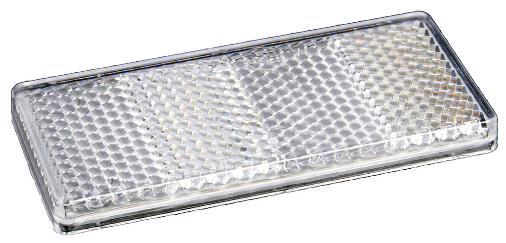 Brenderup Refleks, Hvid rectangular selvklæbende, 93x99mm