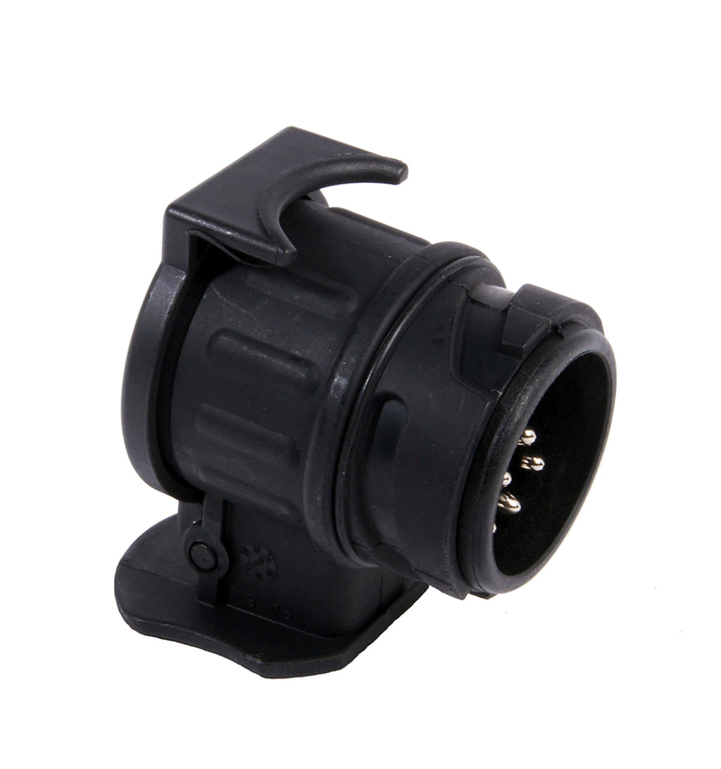 Brenderup Adapter m/ 7-polet stik, 13-polet bil til 7-polet trailer, kort