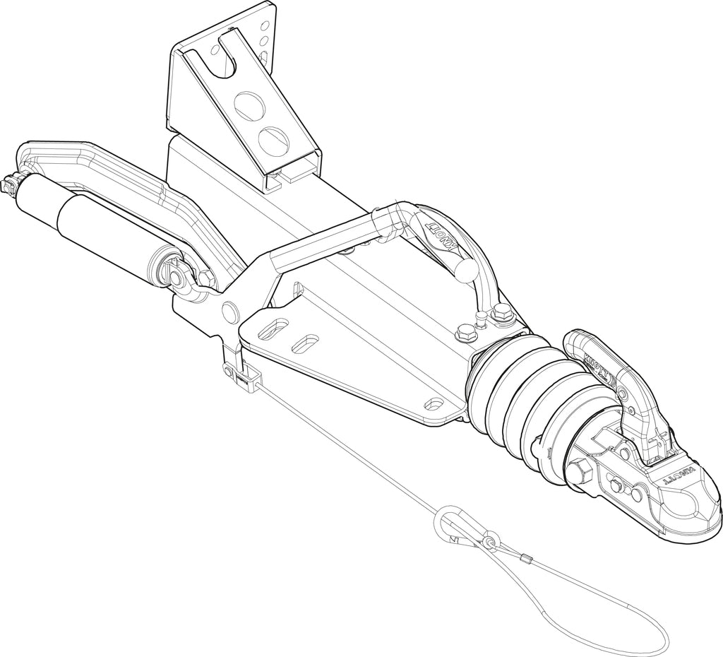 Brenderup Påløbsbremse, KFGL35Z, coupling K35-CN3 V/under 2700-3000kg Knott